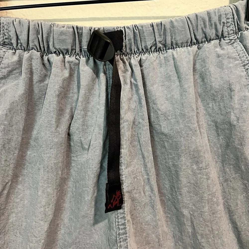 Gramicci Shorts Womens Medium Blue Gray Climbing Belted Hiking Gorp Outdoors USA
